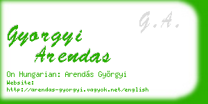 gyorgyi arendas business card